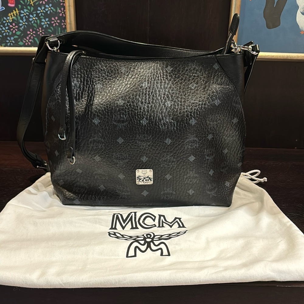 MCM navy handbag